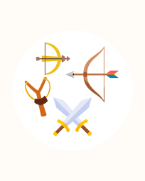 АРБАЛЕТИ, ЛУКИ, РОГАТКИ, МЕЧІ, ШАБЛІ