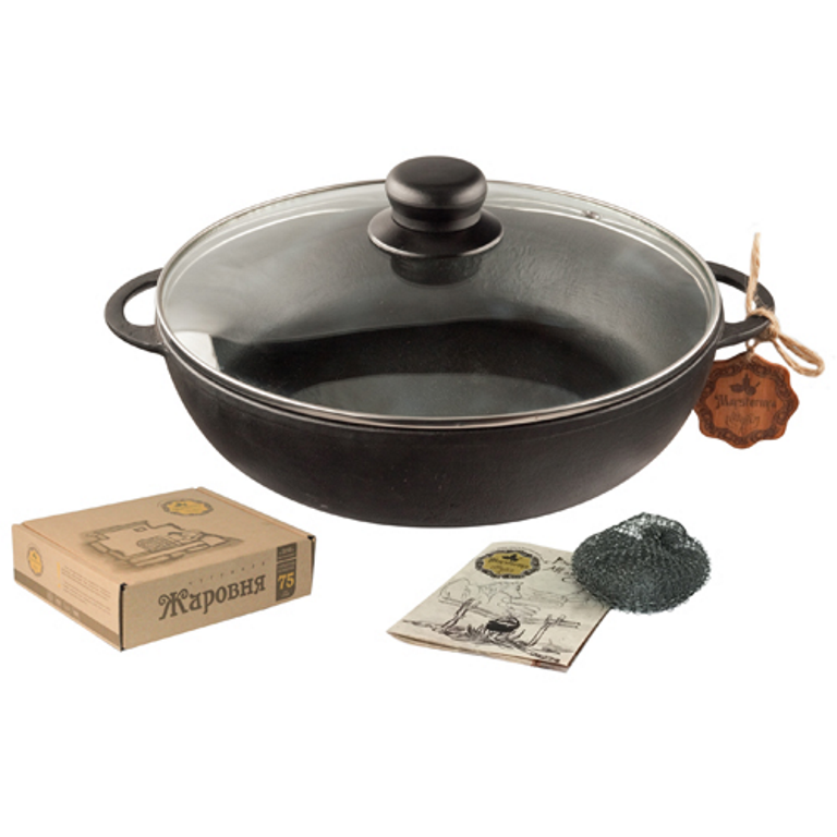 Т103С3 Жаровня чавунна 26*6см зі скляною кришкою Т103С3 (шт.)