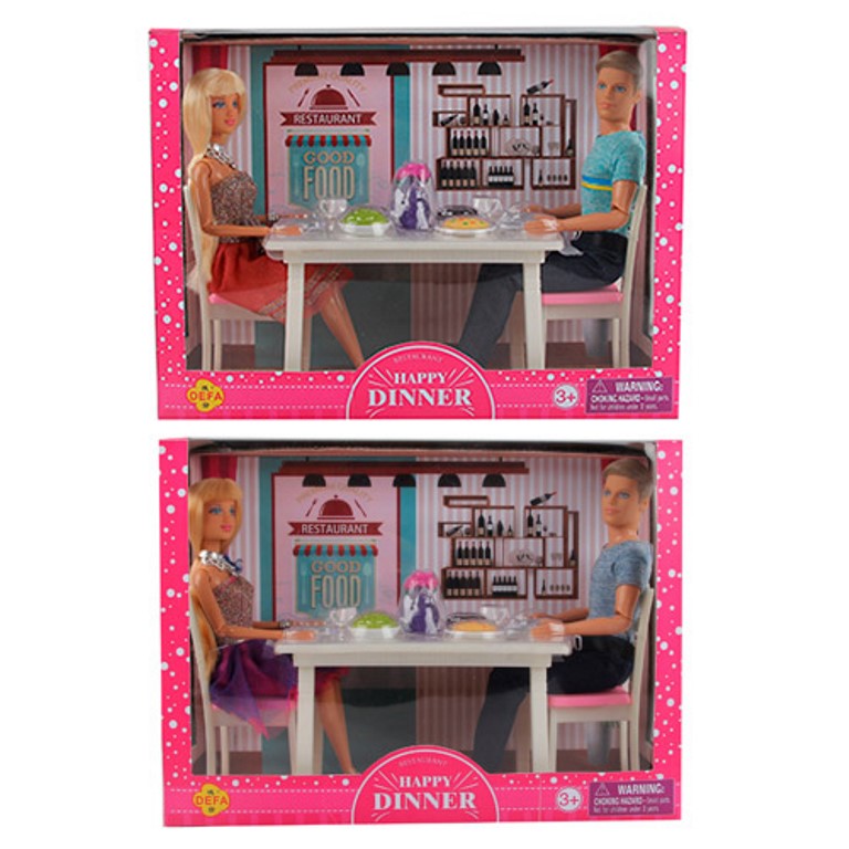 Сім'я DEFA 8387-BF (12шт) 28см і 29см, шарнірна, їдальня, посуд, 2 види, в кор-ці,34-25-13см (шт.)