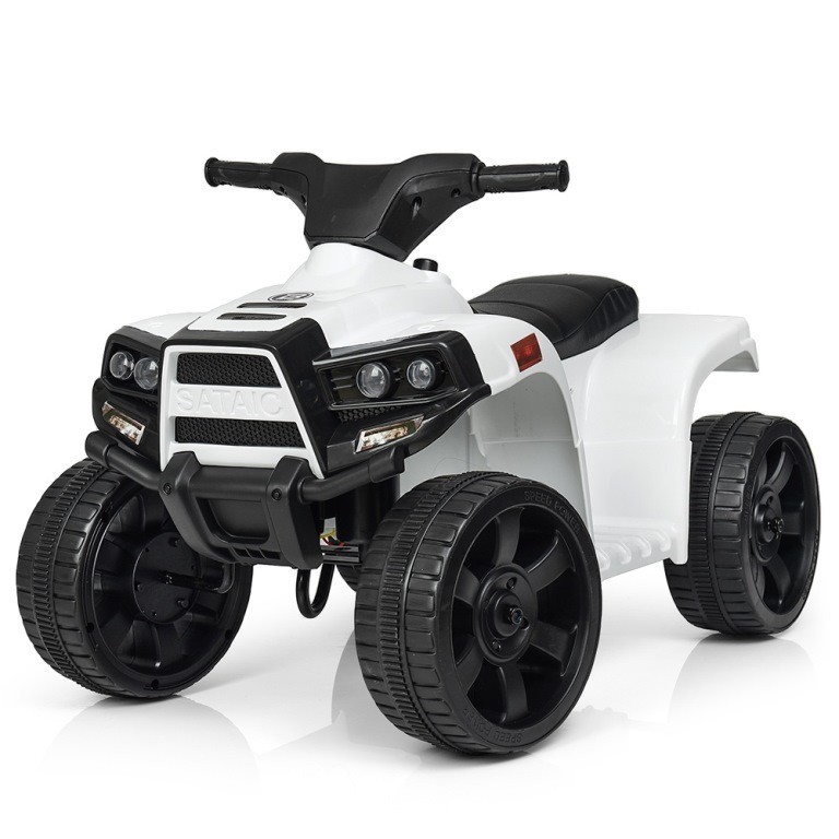 Квадроцикл M 3893EL-1 (1шт) 1 мотор20W, 1 акум. 6V4,5A, шкір. сид., колеса EVA, муз., світло, білий. (шт.)