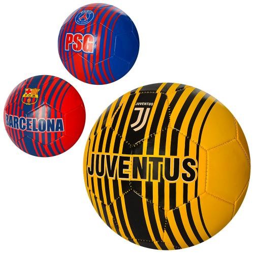 М'яч футбольний EN 3212 (30шт) розмір 5, ПВХ 1,6мм, 300-320г, 3 кольори (клуби) (шт.)