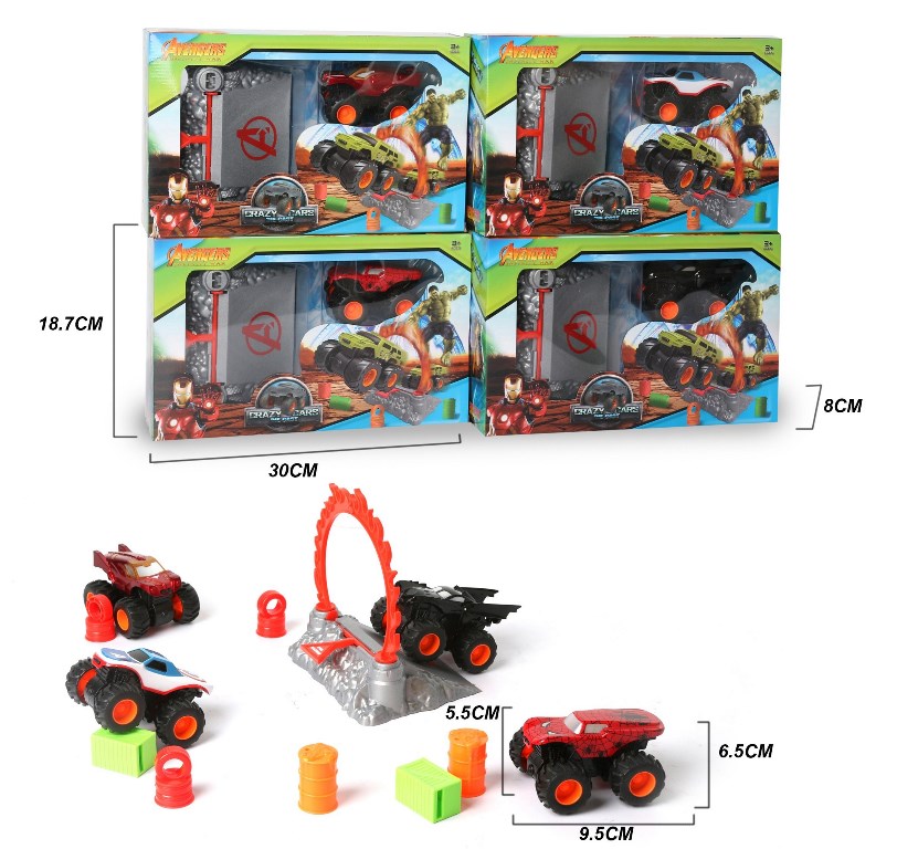 Модель джип RL051-1 супергерої з набором метал.інерц.4в.кор.30*8*18,7/60/ (шт.)