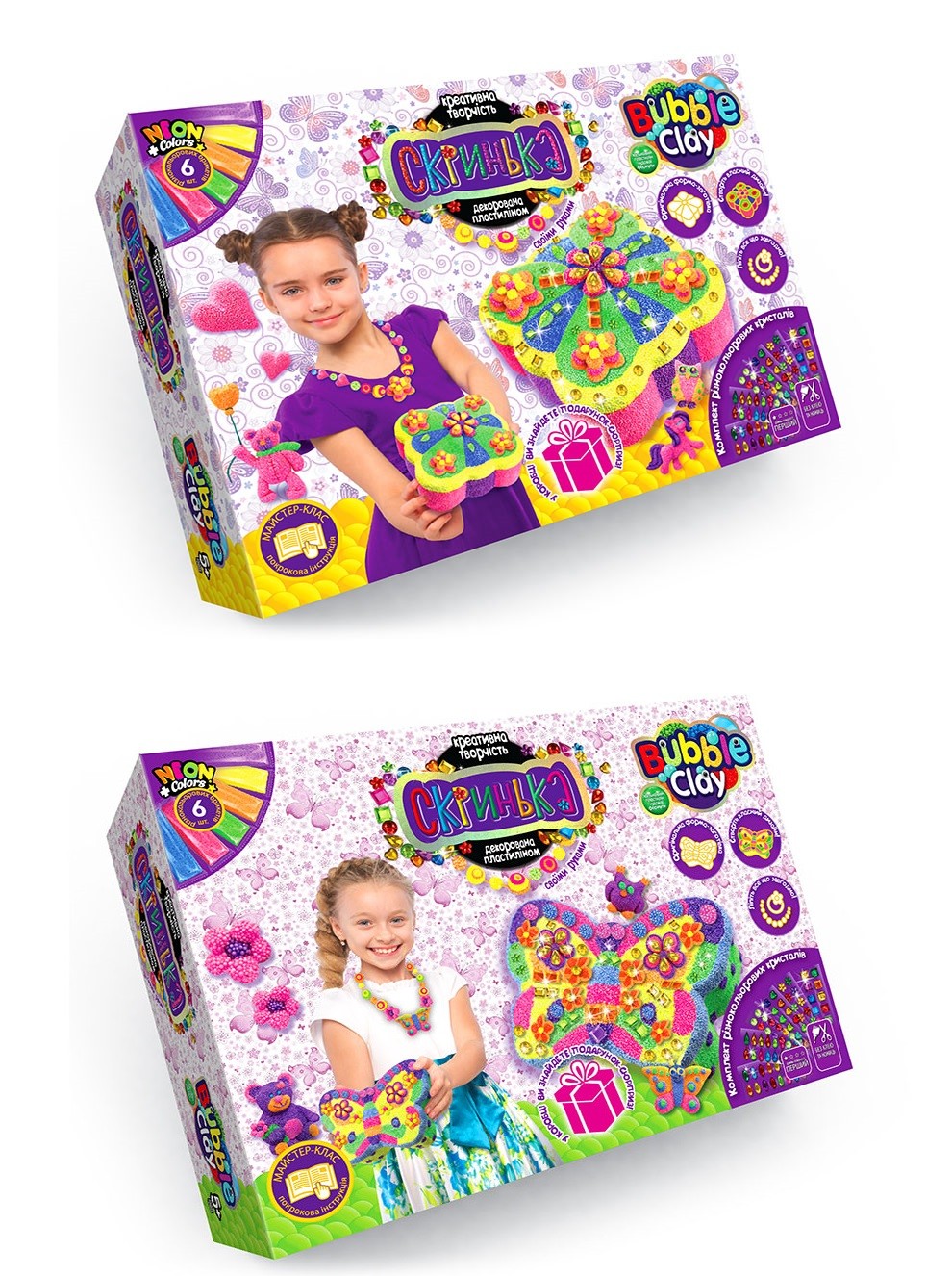 Набір креативної творчості "СКРИНЬКА декорована пластиліном" укр (6) SHBC-01-01U,02U (шт.)
