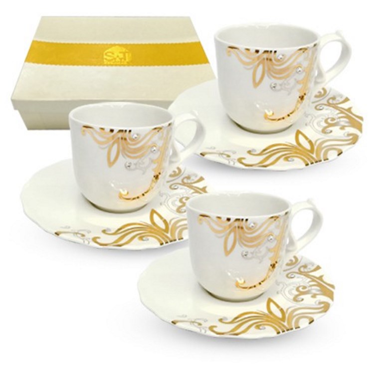 2323-4 Набір кавовий 12пр. Жаклін (чашка-100мл, блюдце-12см) 2323-4 (шт.)