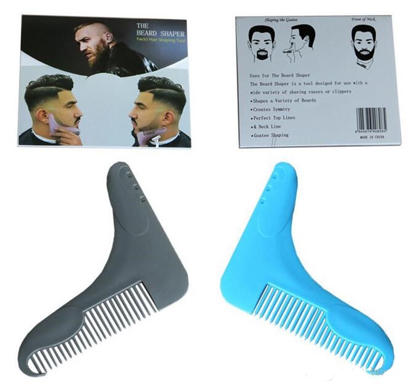 Гребінець №RB-4 пл. для бороди 4шт на наб. на листі 4кол (288) (шт.)