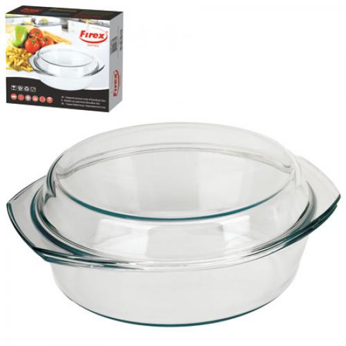 Термоскло каструля з кришкою 3.0л (кругла) 236741 (6шт) (шт.)