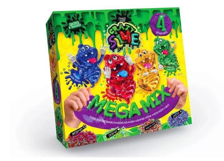 Безпечний освітній набір для проведення дослідів "Crazy Slime 4в1" укр (10) SLM-03-01U,02U (шт.)