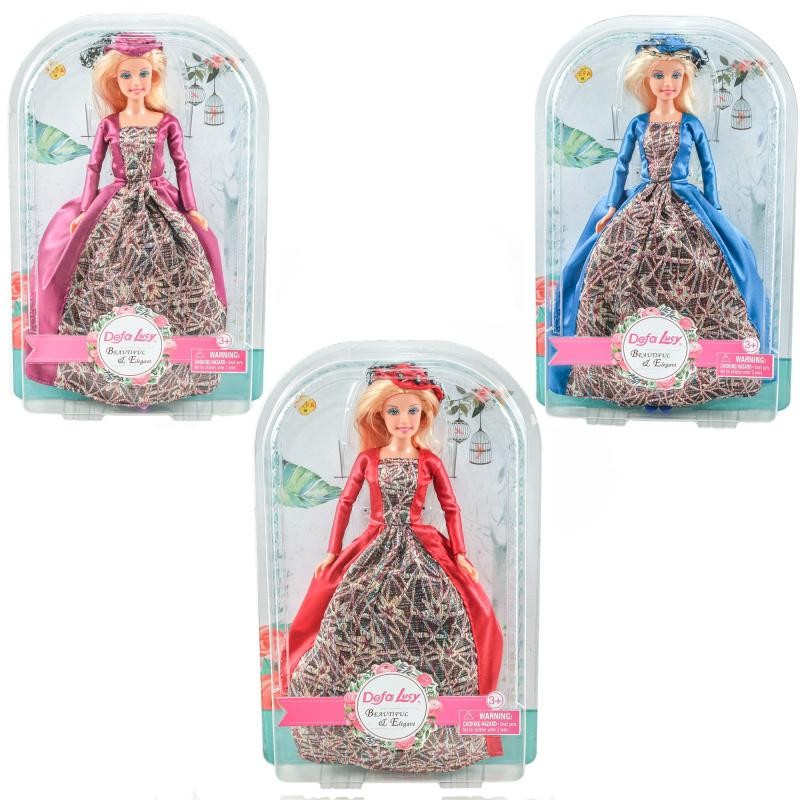 Лялька DEFA 8407-BF (24шт) 29см, 3 види, на листі, 21-32-5,5см (шт.)