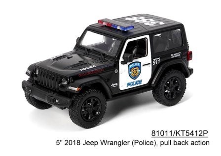 Модель джип JEEP WRANGLER 5'' KT5412WP Police метал.інерц.відкр.дв.кор. /96/ (шт.)