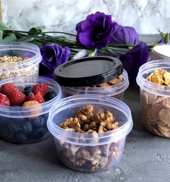 105і Ємність для дрібниць 0,200 л. (індиго кришка)арт.105і  (80шт) (шт.)