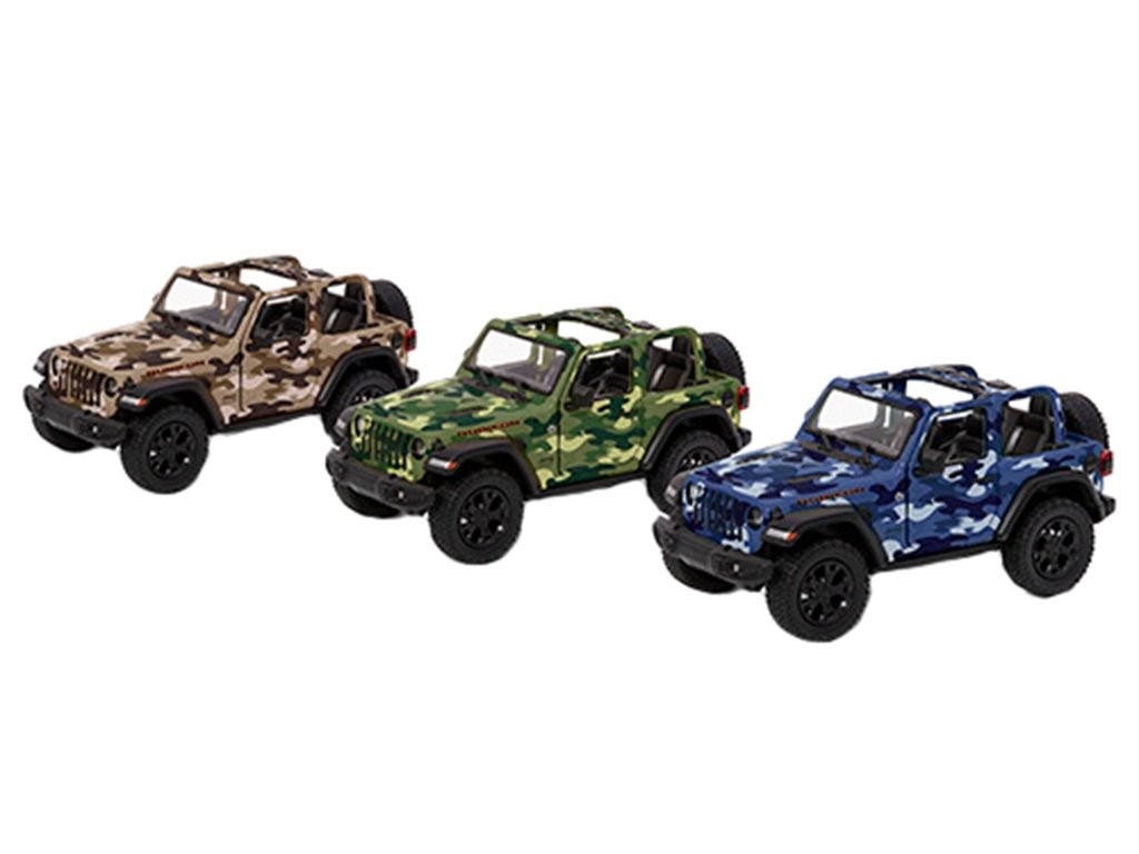 Модель джип JEEP WRANGLER 5'' KT5420WA Military open top метал.інерц.відкр.дв.3кол.кор./96/ (шт.)