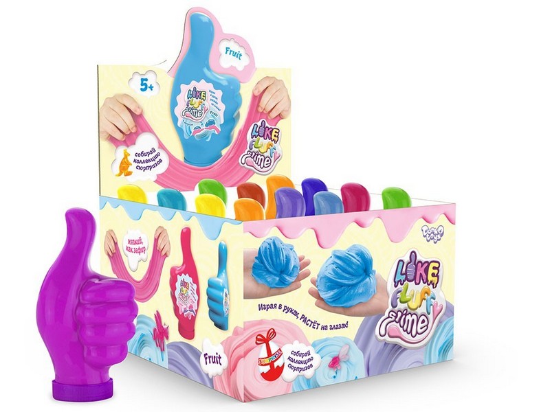 В'язка маса "LIKE Fluffy Slime" укр (12) LFS-01-01U (шт.)