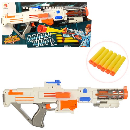 Автомат 565 (24шт) 43,5см, м'які кулі-присоки 6шт, в кор-ці, 44-22-6см (шт.)