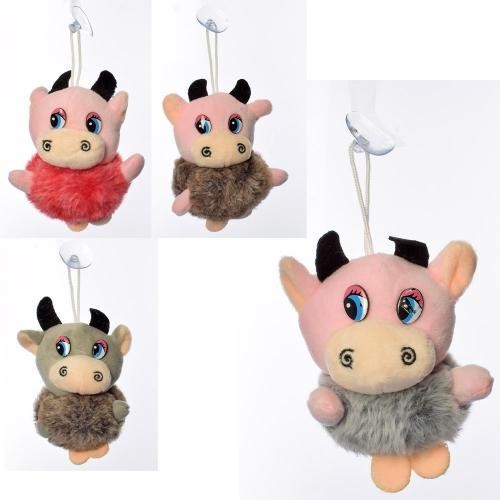 М'яка іграшка MP 2156 (200шт) корова 9см, брелок 15см, 4 кольори, в кульку, 9-8-7см (шт.)