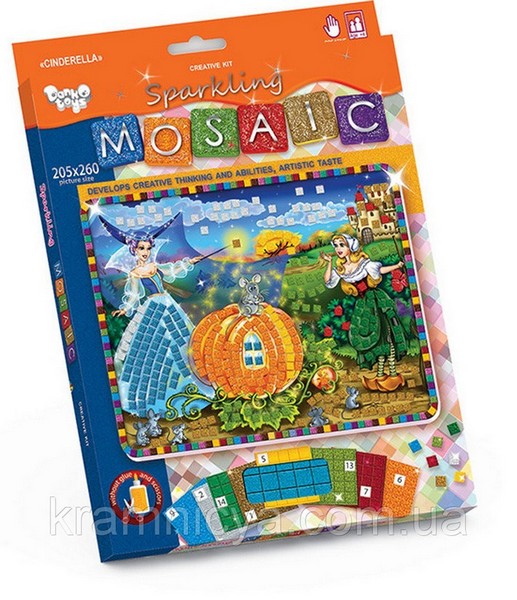 Креативна творчість "Блискуча мозаїка "Glitter Mosaic" с.3 (20) БМ-03-01,02,03,04,05...10 (шт.)