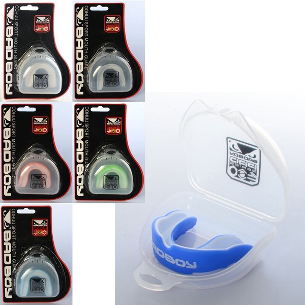 Захист MS 1627 (50шт) для боротьби, капа, у футлярі, 7,5-7-3см, мікс кольорів, на листі, 12-18-3,5см (шт.)