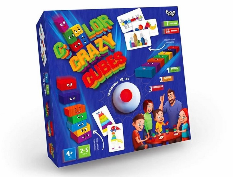Розвиваюча настільна гра "Color Crazy Cubes" укр (10) CCC-02-01U (шт.)