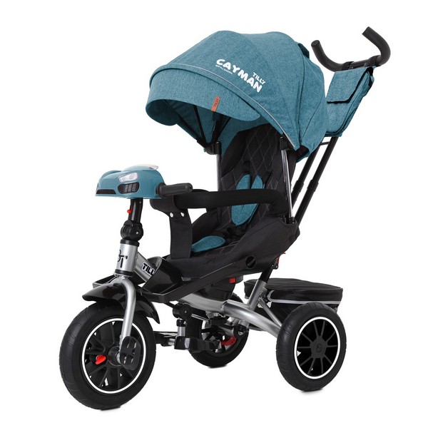 Велосипед триколісний TILLY CAYMAN з пультом і посиленою рамою T-381/7 Бірюзовий льон /1/ (шт.)