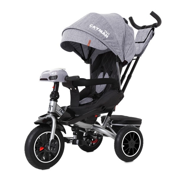 Велосипед триколісний TILLY CAYMAN з пультом і посиленою рамою T-381/7 Сірий льон /1/ (шт.)