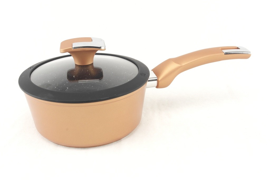 3011 Ковшик 16 см із кришкою мармурове покриття 3011 (шт.)