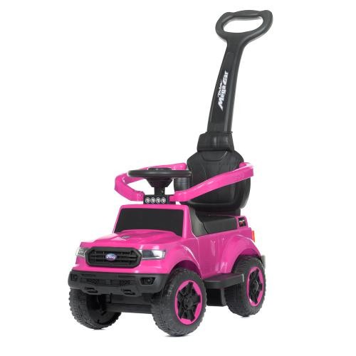 Каталка-толокар M 4564B-8 (1шт) 2в1, 1мотор25W, 1акум 6V4AH, батьків.ручка, музика, світло, рожевий (шт.)