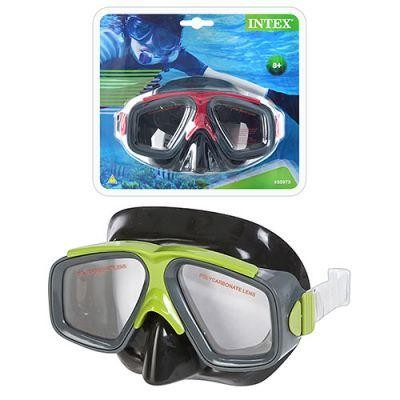 Маска 55975 (12шт) для плавання, від 8років, регульований ремінець, 2 кольори, в слюді, 23-20,5-8см (шт.)