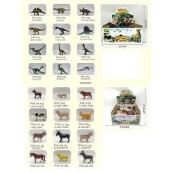 Фігурка LT203-4 (288шт) тварина від 9см, 2види(діно/домашні),12шт(12видів) в дисплеї, 20,5-20,5-9см (шт.)