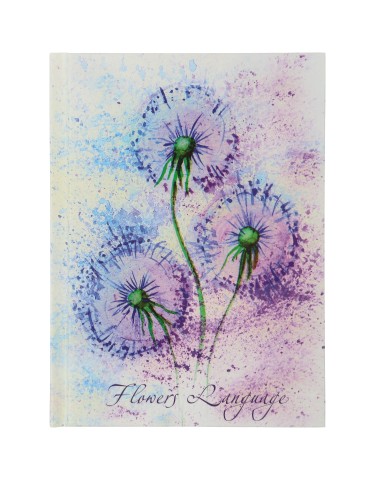 Блокнот FLOWERS LANGUAGE, А-6, 64л., кл., тв. обкл., мат. лам.+лак, бузкова BM.24614101-26 (шт.)