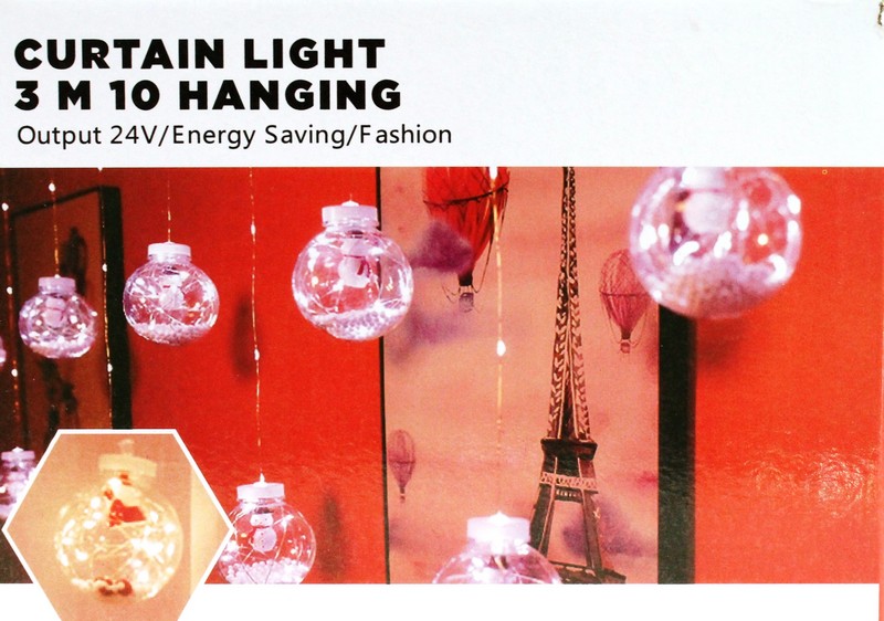 Xmas гірлянда мікс 4 види 200L WW-1 Copper curtain ball lamp WW Тіп.білий 3M*1.5M (24) 7258 (шт.)