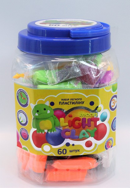 Набір легкого пластиліну ТМ Moon Light Clay 60 шт -УКР 70080 (шт.)