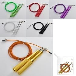 Скакалка MS 3407 (24шт) 290см, швидкіст, ручки алюм, джгут регульований, підшипн, 6кол, у кульку, 1 (шт.)