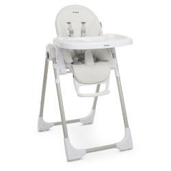 Стільчик ME 1038 PRIME White (1шт) для годування, 2 колеса, екошкіра, білий (шт.)