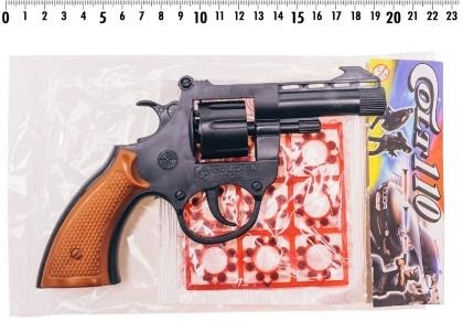 Револьвер 120 (132шт) під пістони, в комплекті: 9 пістонів на 8 пострілів, р-р ірушки 17 * 10см, в п (шт.)
