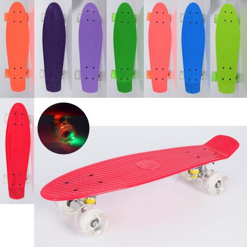 Скейт MS 0848-10 (8шт) пенні, 56-14см, пласт-антиковз, алюм. підвіс,колесаПУ,св,підшABCE-7,8кол,ро (шт.)