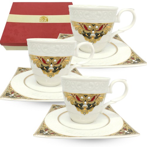 2325-2 Набір чайний 12пр. Амелі (чашка-220мл, блюдце-14см) 2325-2 (шт.)