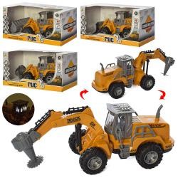 Будтехніка JC20-12-13-14-18 (36шт) інер-я, 23см, звук, світло. 4 види, бат-таб, в кор-ці, 25-12,5-10 (шт.)