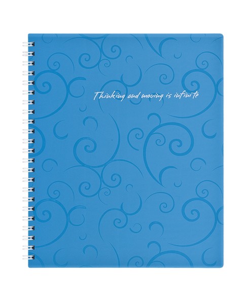 Зошит на пруж. Barocco В5, 80 арк, кл., блакитний, пласт.обкл. BM.2419-614 (шт.)