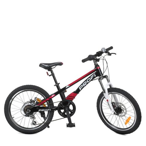 Велосипед дитяч. PROF1 20д. LMG20210-3 (1шт) магн.рама,диск.торм,Shimano 6SP,подв.алюм.обід,СТС (шт.)