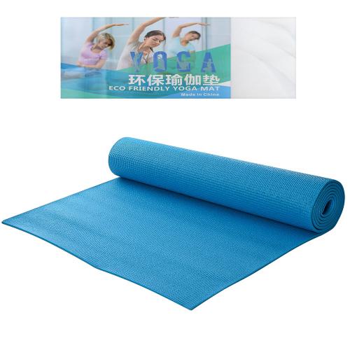 Йогамат MS 1184-DBL (20шт) ПВХ, 173-61см, товщина 6мм, синій, у кульку, 61-12,5см (шт.)