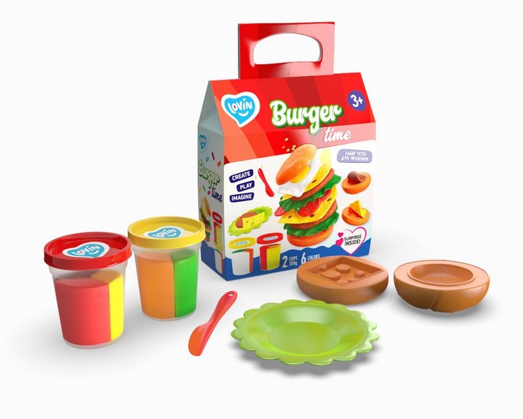 Burger Time ТМ Lovin Набір тіста для ліплення 41144 (шт.)