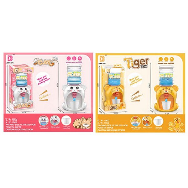 Побутова техніка 8059-60 (96шт) кулер, склянка 2шт, ллється вода, 2 види (тигр/кіт), в кор-ці, 10-21 (шт.)