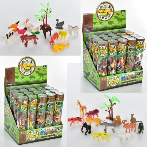 Фігурка XD-661-2-3 (120шт) 2 види (дикі/домашні тварини) в колбі,20шт в дисплеї,23,5-23-19,5см (шт.)