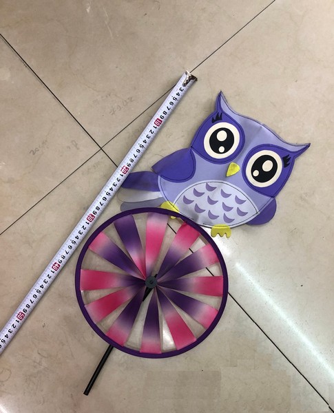 Вітрячок арт. V2209 (120шт/2) Сова, 50 см, 4 кольори  пакет (шт.)