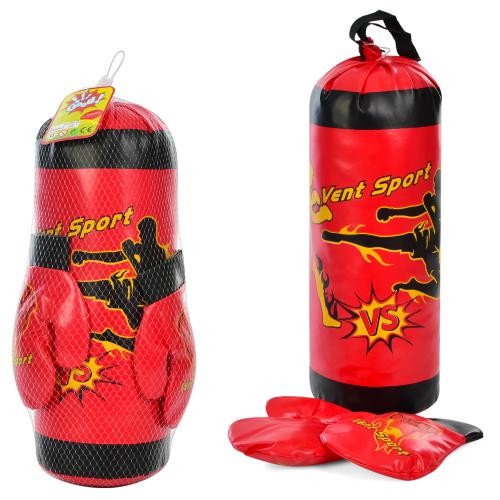 Боксерський набір MR 0859 (24шт) груша, 41см, наповнювач-текстиль, рукавички 2шт (19см), у сітці (шт.)
