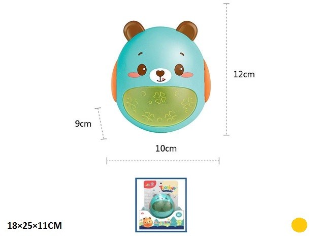 Неваляйка 828 ведмедик з прорізувачем.звук.2кол.кор. 25*11*18 /48/ (шт.)