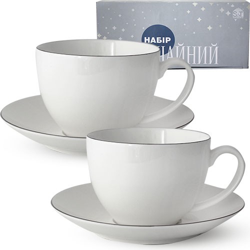 1753-4 Сервіз чайний 12пр. Срібло (чашка 280мл, блюдце 15см) 1753-4 (шт.)