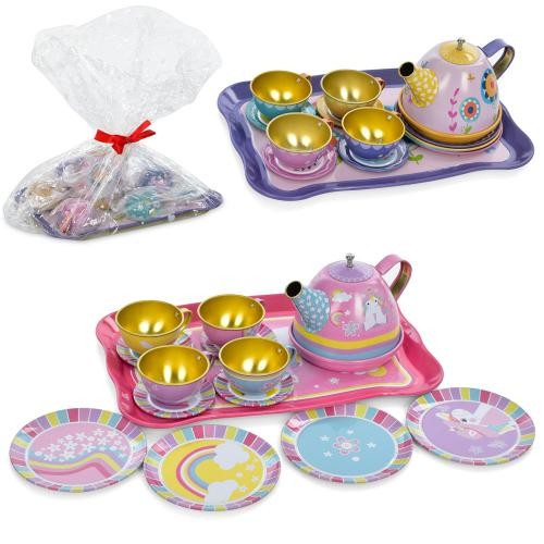 Посуд 86-5A-9A (20шт) піднос, чайний сервіс на 4персони, 2види, у кульку, 25-17-12см (шт.)