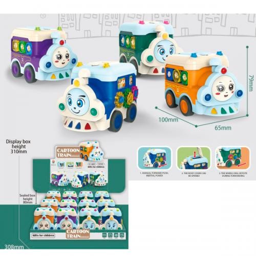 Потяг MH168-129 (72шт) 10см, інерція, 12шт (2 види/2 кольори) в дисплеї, 31-27,5-8см (шт.)