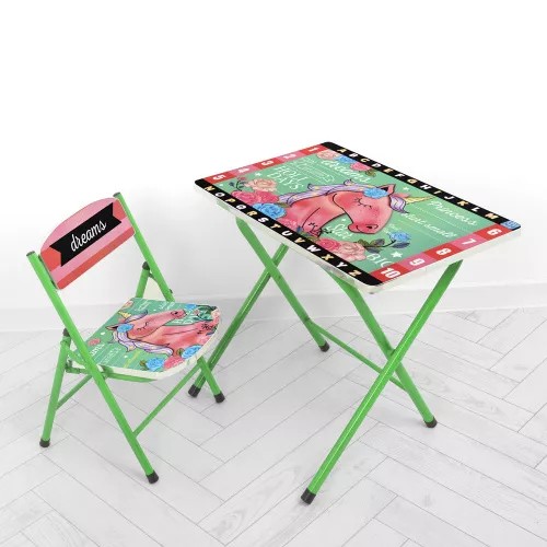 Столик A19-DREAM (1шт) складаний, стільниця 60-40см, 1 стільчик, в кор-ці, єдиноріг (шт.)