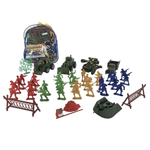 Cолдати в наборах 8211-6 (60шт) військова техніка 4шт,12см, солдати 4колір, 32шт, в рюкзаку, 16-18-9 (шт.)